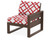 Trex Eastport Modular Right Arm Chair - TX4621RAF - Frame in Vintage Lantern with cusion in Trellis Crimson color - TX4621RAF-VL-TC Trex Eastport Modular Right Arm Chair - TX4621RAF - Frame in Vintage Lantern with cusion in Trellis Crimson color - TX4621RAF-VL-TC