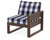 Trex Eastport Modular Right Arm Chair - TX4621RAF - Frame in Vintage Lantern with cusion in Buffalo Plaid Navy color - TX4621RAF-VL-BPN Trex Eastport Modular Right Arm Chair - TX4621RAF - Frame in Vintage Lantern with cusion in Buffalo Plaid Navy color - TX4621RAF-VL-BPN