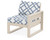 Trex Eastport Modular Right Arm Chair - TX4621RAF - Frame in Sand Castle with cusion in Trellis Sky Blue color - TX4621RAF-SC-TSB Trex Eastport Modular Right Arm Chair - TX4621RAF - Frame in Sand Castle with cusion in Trellis Sky Blue color - TX4621RAF-SC-TSB