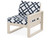 Trex Eastport Modular Right Arm Chair - TX4621RAF - Frame in Sand Castle with cusion in Trellis Marine Indigo color - TX4621RAF-SC-TMI Trex Eastport Modular Right Arm Chair - TX4621RAF - Frame in Sand Castle with cusion in Trellis Marine Indigo color - TX4621RAF-SC-TMI