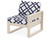 Trex Eastport Modular Right Arm Chair - TX4621RAF - Frame in Sand Castle with cusion in Trellis Navy color - TX4621RAF-SC-TN Trex Eastport Modular Right Arm Chair - TX4621RAF - Frame in Sand Castle with cusion in Trellis Navy color - TX4621RAF-SC-TN