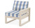 Trex Eastport Modular Right Arm Chair - TX4621RAF - Frame in Sand Castle with cusion in Buffalo Plaid Sky Blue color - TX4621RAF-SC-BPSB Trex Eastport Modular Right Arm Chair - TX4621RAF - Frame in Sand Castle with cusion in Buffalo Plaid Sky Blue color - TX4621RAF-SC-BPSB