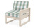Trex Eastport Modular Right Arm Chair - TX4621RAF - Frame in Sand Castle with cusion in Buffalo Plaid Glacier Spa color - TX4621RAF-SC-BPGS Trex Eastport Modular Right Arm Chair - TX4621RAF - Frame in Sand Castle with cusion in Buffalo Plaid Glacier Spa color - TX4621RAF-SC-BPGS