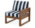 Trex Eastport Modular Right Arm Chair - TX4621RAF - Frame in Tree House with cusion in Cabana Stripe Marine Indigo color - TX4621RAF-TH-CSMI Trex Eastport Modular Right Arm Chair - TX4621RAF - Frame in Tree House with cusion in Cabana Stripe Marine Indigo color - TX4621RAF-TH-CSMI