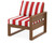 Trex Eastport Modular Right Arm Chair - TX4621RAF - Frame in Tree House with cusion in Cabana Stripe Crimson color - TX4621RAF-TH-CSC Trex Eastport Modular Right Arm Chair - TX4621RAF - Frame in Tree House with cusion in Cabana Stripe Crimson color - TX4621RAF-TH-CSC