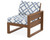 Trex Eastport Modular Right Arm Chair - TX4621RAF - Frame in Tree House with cusion in Trellis Sky Blue color - TX4621RAF-TH-TSB Trex Eastport Modular Right Arm Chair - TX4621RAF - Frame in Tree House with cusion in Trellis Sky Blue color - TX4621RAF-TH-TSB