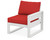 Trex Eastport Modular Right Arm Chair - TX4621RAF - Frame in Classic White with cusion in Crimson Linen color - TX4621RAF-CW-CL Trex Eastport Modular Right Arm Chair - TX4621RAF - Frame in Classic White with cusion in Crimson Linen color - TX4621RAF-CW-CL