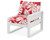 Trex Eastport Modular Right Arm Chair - TX4621RAF - Frame in Classic White with cusion in Leaf Crimson color - TX4621RAF-CW-LC Trex Eastport Modular Right Arm Chair - TX4621RAF - Frame in Classic White with cusion in Leaf Crimson color - TX4621RAF-CW-LC