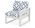 Trex Eastport Modular Right Arm Chair - TX4621RAF - Frame in Classic White with cusion in Trellis Sky Blue color - TX4621RAF-CW-TSB Trex Eastport Modular Right Arm Chair - TX4621RAF - Frame in Classic White with cusion in Trellis Sky Blue color - TX4621RAF-CW-TSB