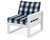 Trex Eastport Modular Right Arm Chair - TX4621RAF - Frame in Classic White with cusion in Buffalo Plaid Marine Indigo color - TX4621RAF-CW-BPMI Trex Eastport Modular Right Arm Chair - TX4621RAF - Frame in Classic White with cusion in Buffalo Plaid Marine Indigo color - TX4621RAF-CW-BPMI