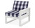 Trex Eastport Modular Right Arm Chair - TX4621RAF - Frame in Classic White with cusion in Buffalo Plaid Navy color - TX4621RAF-CW-BPN Trex Eastport Modular Right Arm Chair - TX4621RAF - Frame in Classic White with cusion in Buffalo Plaid Navy color - TX4621RAF-CW-BPN