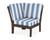 Trex Yacht Club Modular Corner Chair - TX4514 - Frame in Vintage Lantern with cusion in Cabana Stripe Sky Blue color - TX4514-VL-CSSB Trex Yacht Club Modular Corner Chair - TX4514 - Frame in Vintage Lantern with cusion in Cabana Stripe Sky Blue color - TX4514-VL-CSSB