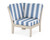 Trex Yacht Club Modular Corner Chair - TX4514 - Frame in Sand Castle with cusion in Cabana Stripe Sky Blue color - TX4514-SC-CSSB Trex Yacht Club Modular Corner Chair - TX4514 - Frame in Sand Castle with cusion in Cabana Stripe Sky Blue color - TX4514-SC-CSSB