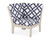 Trex Yacht Club Modular Corner Chair - TX4514 - Frame in Sand Castle with cusion in Trellis Navy color - TX4514-SC-TN Trex Yacht Club Modular Corner Chair - TX4514 - Frame in Sand Castle with cusion in Trellis Navy color - TX4514-SC-TN