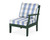 Trex Yacht Club Modular Right Arm Chair - TX4511RAF - Frame in Rainforest Canopy with cusion in Buffalo Plaid Sky Blue color - TX4511RAF-RC-BPSB Trex Yacht Club Modular Right Arm Chair - TX4511RAF - Frame in Rainforest Canopy with cusion in Buffalo Plaid Sky Blue color - TX4511RAF-RC-BPSB