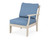 Trex Yacht Club Modular Right Arm Chair - TX4511RAF - Frame in Sand Castle with cusion in Sky Blue color - TX4511RAF-SC-SB-1 Trex Yacht Club Modular Right Arm Chair - TX4511RAF - Frame in Sand Castle with cusion in Sky Blue color - TX4511RAF-SC-SB-1