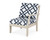 Trex Yacht Club Modular Right Arm Chair - TX4511RAF - Frame in Sand Castle with cusion in Trellis Marine Indigo color - TX4511RAF-SC-TMI Trex Yacht Club Modular Right Arm Chair - TX4511RAF - Frame in Sand Castle with cusion in Trellis Marine Indigo color - TX4511RAF-SC-TMI