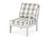 Trex Yacht Club Modular Right Arm Chair - TX4511RAF - Frame in Classic White with cusion in Buffalo Plaid Grey Mist color - TX4511RAF-CW-BPGM Trex Yacht Club Modular Right Arm Chair - TX4511RAF - Frame in Classic White with cusion in Buffalo Plaid Grey Mist color - TX4511RAF-CW-BPGM