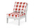 Trex Yacht Club Modular Right Arm Chair - TX4511RAF - Frame in Classic White with cusion in Buffalo Plaid Crimson color - TX4511RAF-CW-BPC Trex Yacht Club Modular Right Arm Chair - TX4511RAF - Frame in Classic White with cusion in Buffalo Plaid Crimson color - TX4511RAF-CW-BPC