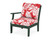 Trex Yacht Club Modular Left Arm Chair - TX4511LAF - Frame in Rainforest Canopy with cusion in Leaf Crimson color - TX4511LAF-RC-LC Trex Yacht Club Modular Left Arm Chair - TX4511LAF - Frame in Rainforest Canopy with cusion in Leaf Crimson color - TX4511LAF-RC-LC