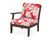 Trex Yacht Club Modular Left Arm Chair - TX4511LAF - Frame in Vintage Lantern with cusion in Leaf Crimson color - TX4511LAF-VL-LC Trex Yacht Club Modular Left Arm Chair - TX4511LAF - Frame in Vintage Lantern with cusion in Leaf Crimson color - TX4511LAF-VL-LC