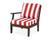 Trex Yacht Club Modular Left Arm Chair - TX4511LAF - Frame in Vintage Lantern with cusion in Cabana Stripe Crimson color - TX4511LAF-VL-CSC Trex Yacht Club Modular Left Arm Chair - TX4511LAF - Frame in Vintage Lantern with cusion in Cabana Stripe Crimson color - TX4511LAF-VL-CSC