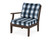 Trex Yacht Club Modular Left Arm Chair - TX4511LAF - Frame in Vintage Lantern with cusion in Buffalo Plaid Marine Indigo color - TX4511LAF-VL-BPMI Trex Yacht Club Modular Left Arm Chair - TX4511LAF - Frame in Vintage Lantern with cusion in Buffalo Plaid Marine Indigo color - TX4511LAF-VL-BPMI