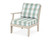 Trex Yacht Club Modular Left Arm Chair - TX4511LAF - Frame in Sand Castle with cusion in Buffalo Plaid Glacier Spa color - TX4511LAF-SC-BPGS Trex Yacht Club Modular Left Arm Chair - TX4511LAF - Frame in Sand Castle with cusion in Buffalo Plaid Glacier Spa color - TX4511LAF-SC-BPGS