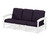 Trex Rockport Club Sofa - TXC71 - Frame in Classic White with cusion in Navy Linen color - TXC71-CW-NL-1 Trex Rockport Club Sofa - TXC71 - Frame in Classic White with cusion in Navy Linen color - TXC71-CW-NL-1