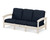 Trex Rockport Club Sofa - TXC71 - Frame in Sand Castle with cusion in Marine Indigo color - TXC71-SC-MI Trex Rockport Club Sofa - TXC71 - Frame in Sand Castle with cusion in Marine Indigo color - TXC71-SC-MI