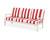 Trex Yacht Club Deep Seating Sofa - TX4513 - Frame in Sand Castle with cusion in Cabana Stripe Crimson color - TX4513-SC-CSC Trex Yacht Club Deep Seating Sofa - TX4513 - Frame in Sand Castle with cusion in Cabana Stripe Crimson color - TX4513-SC-CSC