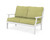 Trex Yacht Club Deep Seating Loveseat - TX4512 - Frame in Classic White with cusion in Chartreuse Boucle color - TX4512-CW-CB