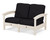 Trex Rockport Club Loveseat - TXC47 - Frame in Sand Castle with cusion in Midnight Linen color - TXC47-SC-ML Trex Rockport Club Loveseat - TXC47 - Frame in Sand Castle with cusion in Midnight Linen color - TXC47-SC-ML