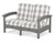 Trex Rockport Club Loveseat - TXC47 - Frame in Stepping Stone with cusion in Buffalo Plaid Grey Mist color - TXC47-SS-BPGM Trex Rockport Club Loveseat - TXC47 - Frame in Stepping Stone with cusion in Buffalo Plaid Grey Mist color - TXC47-SS-BPGM