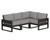 Trex Eastport 4-Piece Sectional - TXS783-2 - Frame in Charcoal Black with cusion in Grey Mist color - TXS783-2-CB-GM