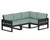 Trex Eastport 4-Piece Sectional - TXS783-2 - Frame in Charcoal Black with cusion in Glacier Spa color - TXS783-2-CB-GS