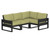 Trex Eastport 4-Piece Sectional - TXS783-2 - Frame in Charcoal Black with cusion in Chartreuse Boucle color - TXS783-2-CB-CB