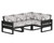 Trex Eastport 4-Piece Sectional - TXS783-2 - Frame in Charcoal Black with cusion in Leaf Grey Mist color - TXS783-2-CB-LGM