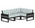 Trex Eastport 4-Piece Sectional - TXS783-2 - Frame in Charcoal Black with cusion in Cabana Stripe Glacier Spa color - TXS783-2-CB-CSGS