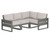 Trex Eastport 4-Piece Sectional - TXS783-2 - Frame in Stepping Stone with cusion in Dune Burlap color - TXS783-2-SS-DB