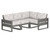 Trex Eastport 4-Piece Sectional - TXS783-2 - Frame in Stepping Stone with cusion in Trellis Dune Burlap color - TXS783-2-SS-TDB