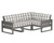 Trex Eastport 4-Piece Sectional - TXS783-2 - Frame in Stepping Stone with cusion in Buffalo Plaid Grey Mist color - TXS783-2-SS-BPGM