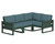 Trex Eastport 4-Piece Sectional - TXS783-2 - Frame in Rainforest Canopy with cusion in Ocean Teal color - TXS783-2-RC-OT