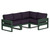 Trex Eastport 4-Piece Sectional - TXS783-2 - Frame in Rainforest Canopy with cusion in Navy Linen color - TXS783-2-RC-NL-1
