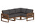 Trex Eastport 4-Piece Sectional - TXS783-2 - Frame in Tree House with cusion in Ash Charcoal color - TXS783-2-TH-AC
