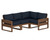 Trex Eastport 4-Piece Sectional - TXS783-2 - Frame in Tree House with cusion in Marine Indigo color - TXS783-2-TH-MI