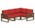 Trex Eastport 4-Piece Sectional - TXS783-2 - Frame in Tree House with cusion in Crimson Linen color - TXS783-2-TH-CL