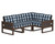 Trex Eastport 4-Piece Sectional - TXS783-2 - Frame in Vintage Lantern with cusion in Buffalo Plaid Marine Indigo color - TXS783-2-VL-BPMI