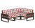Trex Eastport 4-Piece Sectional - TXS783-2 - Frame in Vintage Lantern with cusion in Buffalo Plaid Crimson color - TXS783-2-VL-BPC