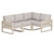 Trex Eastport 4-Piece Sectional - TXS783-2 - Frame in Sand Castle with cusion in Dune Burlap color - TXS783-2-SC-DB
